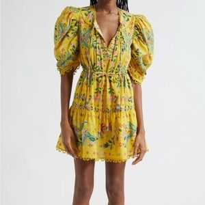 FARM Rio Delicate Flowers Cotton Mini Dress